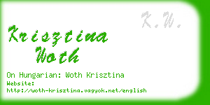 krisztina woth business card